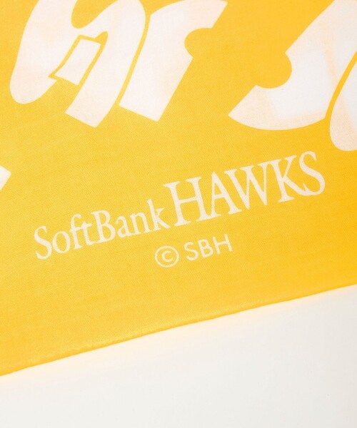 green label relaxing(グリーンレーベルリラクシング)の「【別注】<SoftBank HAWKS×INFIELDER DESIGN×GLR>てぬぐい(ハンカチ/ハンドタオル・メンズ・イエロー/ブラック・FREE)」の5枚目の写真