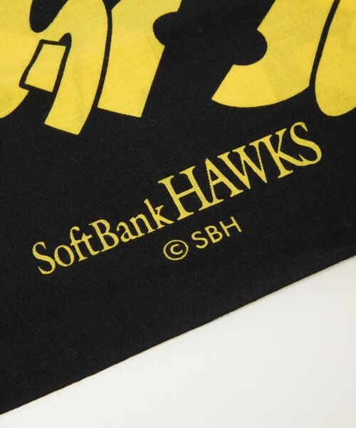 green label relaxing(グリーンレーベルリラクシング)の「【別注】<SoftBank HAWKS×INFIELDER DESIGN×GLR>てぬぐい(ハンカチ/ハンドタオル・メンズ・イエロー/ブラック・FREE)」の7枚目の写真