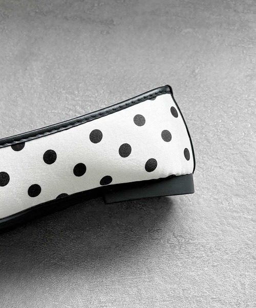 LOWO(ロワ)の「【超軽量/ソフトソール】総柄リボンスクエアトゥフラットバレエシューズ/長時間歩いても疲れにくい ドット ヒョウ柄 レオパード(バレエシューズ・レディース・ブラウン系その他/ホワイト系その他/ブラック系その他・39/38/35/40/37/36)」の18枚目の写真