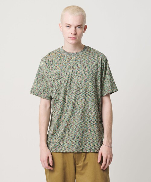Coohem(コーヘン)の「<COOHEM> ONI KASURI TEE/Tシャツ(Tシャツ/カットソー・メンズ・オリーブ/レッド・M/L)」の2枚目の写真