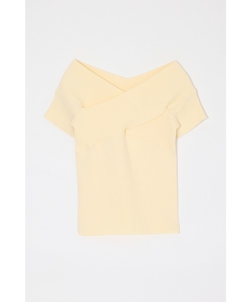 MOUSSY(マウジー)の「CROSS OFF SHOULDER トップス(ニット/セーター・レディース・オフホワイト/ベージュ系その他/レッド/ブラック・FREE)」の22枚目の写真