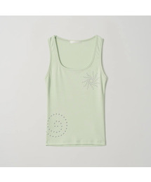 ASURA（アスラ）の「SUNRISE STUD SLEEVELESS (LIME)（Tシャツ/カットソー）」