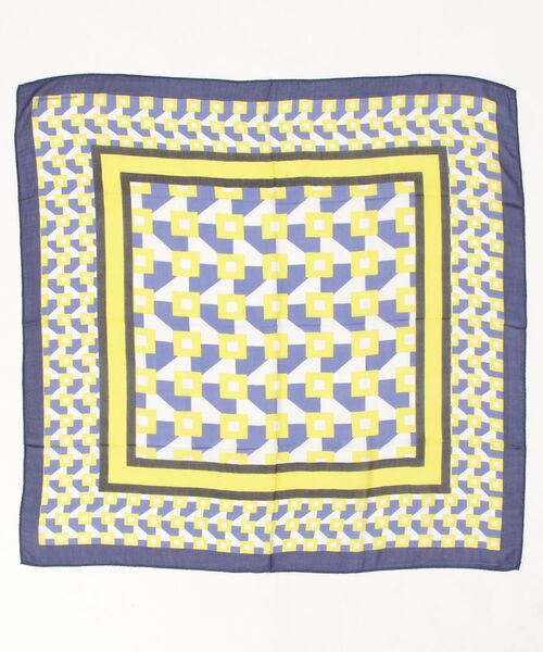 SUBLIME(サブライム)の「(SUBLIME)PATTERN BIG SCARF(バンダナ/スカーフ・レディース・ホワイト/グレー/ブラウン/ブルー・ONE SIZE)」の1枚目の写真