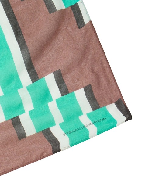 SUBLIME(サブライム)の「(SUBLIME)PATTERN BIG SCARF(バンダナ/スカーフ・レディース・ホワイト/グレー/ブラウン/ブルー・ONE SIZE)」の16枚目の写真