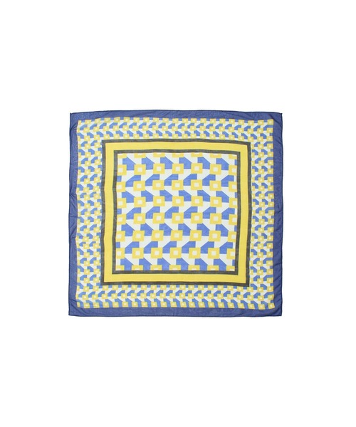 SUBLIME(サブライム)の「(SUBLIME)PATTERN BIG SCARF(バンダナ/スカーフ・レディース・ホワイト/グレー/ブラウン/ブルー・ONE SIZE)」の5枚目の写真