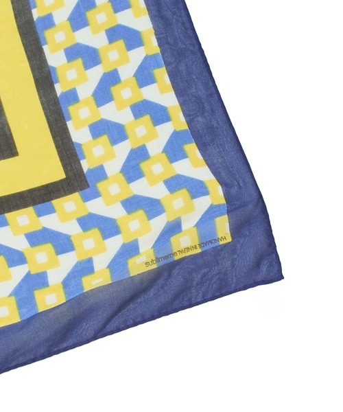 SUBLIME(サブライム)の「(SUBLIME)PATTERN BIG SCARF(バンダナ/スカーフ・レディース・ホワイト/グレー/ブラウン/ブルー・ONE SIZE)」の7枚目の写真