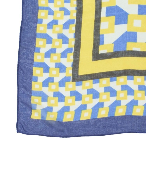 SUBLIME(サブライム)の「(SUBLIME)PATTERN BIG SCARF(バンダナ/スカーフ・レディース・ホワイト/グレー/ブラウン/ブルー・ONE SIZE)」の8枚目の写真
