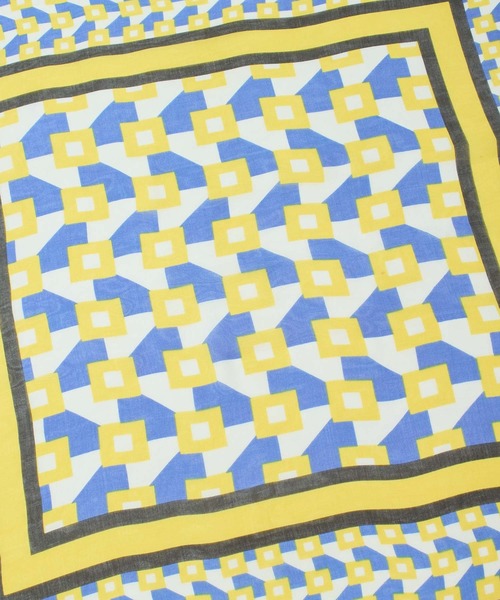 SUBLIME(サブライム)の「(SUBLIME)PATTERN BIG SCARF(バンダナ/スカーフ・レディース・ホワイト/グレー/ブラウン/ブルー・ONE SIZE)」の9枚目の写真