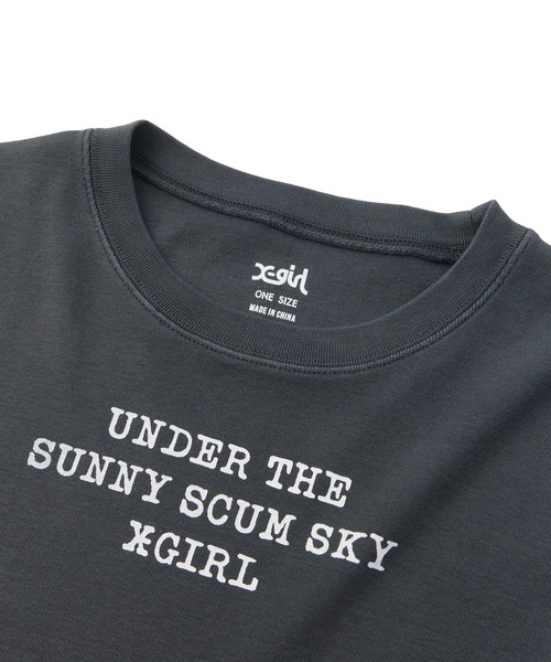 X-girl(エックスガール)の「FADED 2P SET LAYERED TOP(Tシャツ/カットソー・レディース・グレー/ブラック・ONE SIZE)」の3枚目の写真