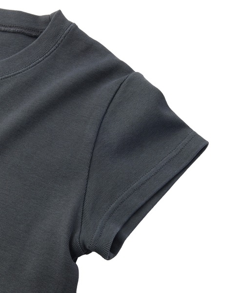 X-girl(エックスガール)の「FADED 2P SET LAYERED TOP(Tシャツ/カットソー・レディース・グレー/ブラック・ONE SIZE)」の4枚目の写真
