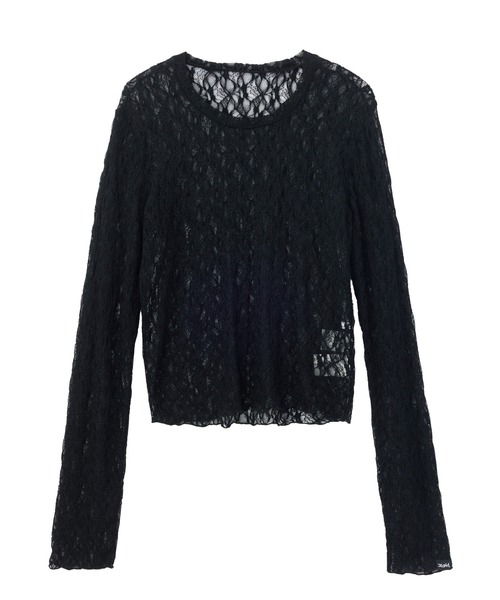 X-girl(エックスガール)の「FADED 2P SET LAYERED TOP(Tシャツ/カットソー・レディース・グレー/ブラック・ONE SIZE)」の6枚目の写真