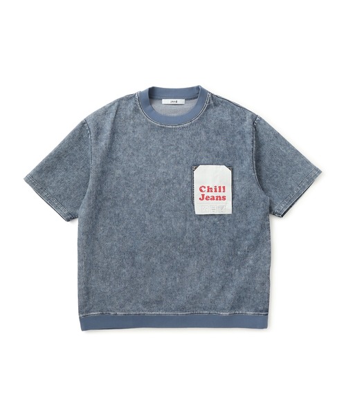 j.n.r.d(ジェー・エヌ・アール・ディー)の「チルジーンズリベットポケットプルオーバー/セットアップ対応/軽量(Tシャツ/カットソー・メンズ・ホワイト/ブルー系その他6/ブラック/ネイビー/グレー・M/LL/L)」の5枚目の写真
