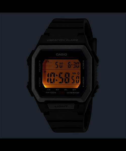 CASIO(カシオ)の「CASIO Collection / W-738H-1AJF(デジタル腕時計・メンズ・ブラック×シルバー・FREE)」の3枚目の写真