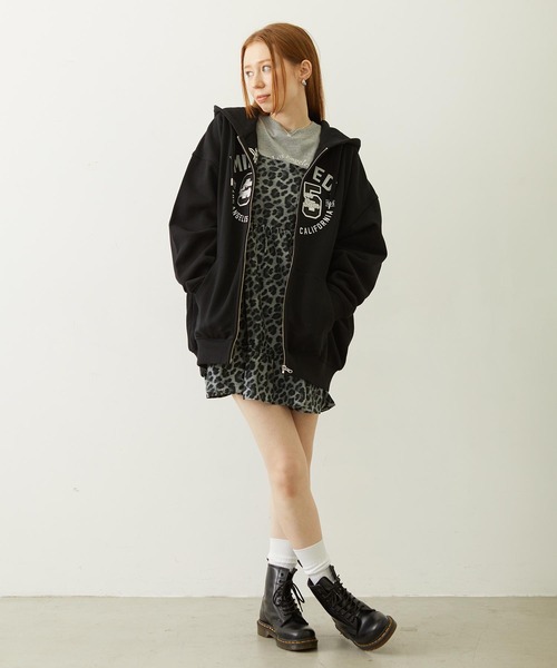 MILKFED.(ミルクフェド)の「COLLEGE LOGO PATCH ZIP UP HOODIE(パーカー・レディース・ネイビー/グリーン/オートミール/ブラック・M/L)」の8枚目の写真