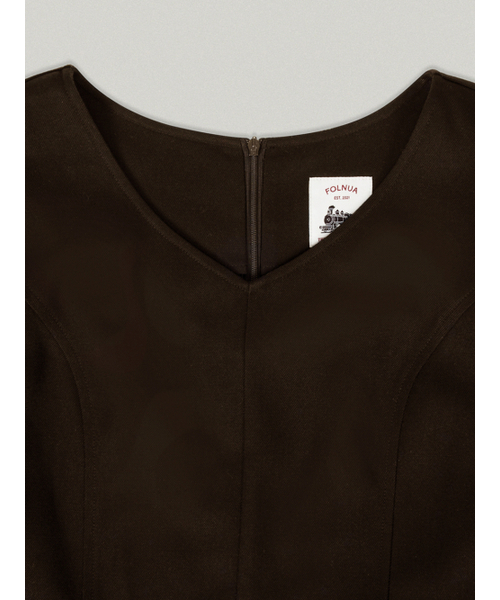 FOLNUA（フォルニュア）の「AGRAFE PLEATS LONG DRESS (BROWN)（ワンピース・レディース・その他・SMALL/MEDIUM）」の4枚目の写真
