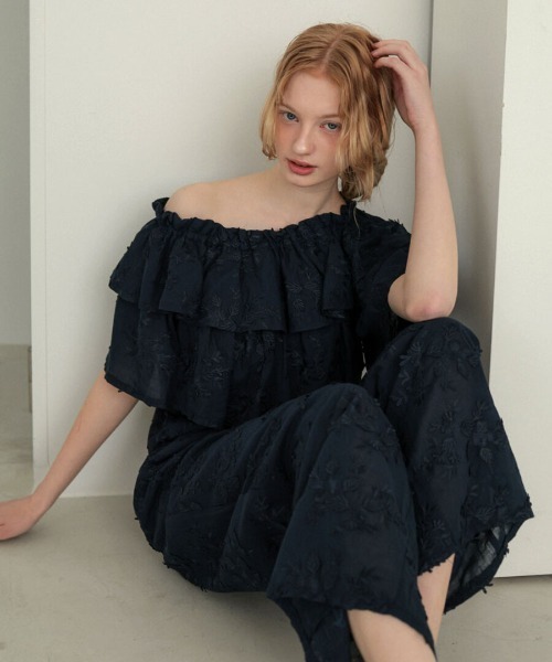 DONOBAN(ドノバン)の「フリルセットアップ(ワンピース・レディース・ライトグリーン/ネイビー/ホワイト・ONE SIZE)」の13枚目の写真