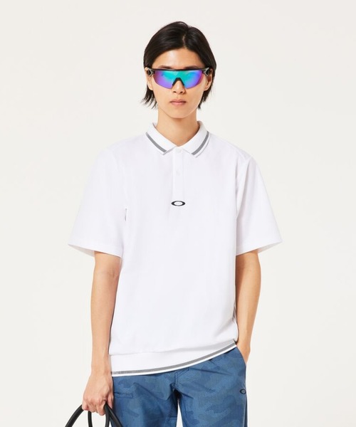 OAKLEY(オークリー)の「オークリーO-SYNC PACK ABSTRACT HEM POLO ポロシャツゴルフメンズ/ゴルフ/OAKLEY(ポロシャツ・メンズ・ブラック/ホワイト・M/L/S)」の2枚目の写真