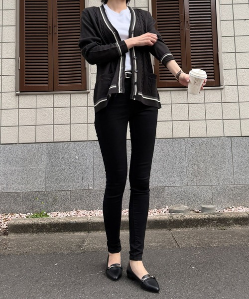 etre pret(エトレプレ)の「ラインデザイン ポケット付カーディガン(カーディガン/ボレロ・レディース・グレー/オフホワイト/ブラック・S/L/M/XL/LL)」の17枚目の写真