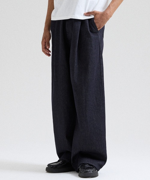 Parts Lab.(パーツラボ)の「【Parts Lab.】Basic Cotton Twill Pants / ベーシックコットンツイルパンツ(デニムパンツ・メンズ・ブラック/ブルー・L/M/S)」の2枚目の写真