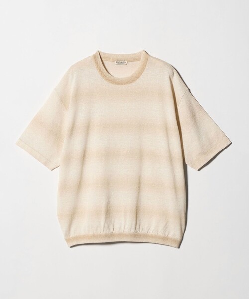 BEAUTY&YOUTH UNITED ARROWS(ビューティーアンドユースユナイテッドアローズ)の「シアー オンブレ ボーダー クルーネック Tシャツ ウォッシャブル(ニット/セーター・メンズ・ライトグレー/ベージュ・S/L/M/XL)」の9枚目の写真