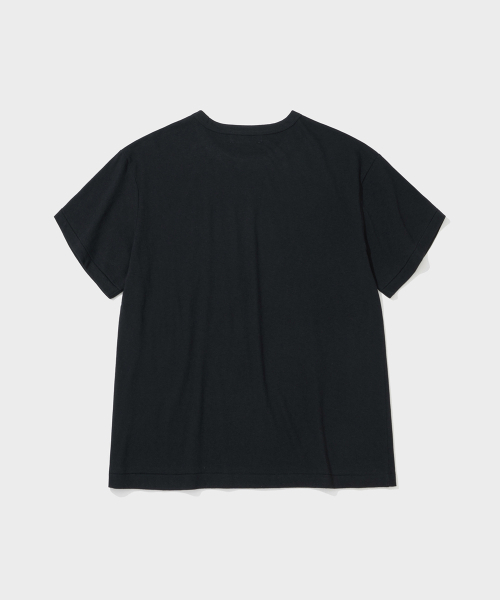 SHIRTER（シャーター）の「WOOL BLENDED COTTON T-SHIRT (BLACK)（Tシャツ/カットソー・メンズ・その他・SMALL/MEDIUM/LARGE）」の2枚目の写真