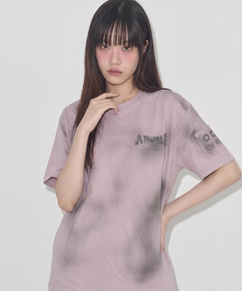 A'gem(エージェム)の「A'GEM/9 × .kom 『A'gem/エージェム』バックサークルメッセージTシャツ(Tシャツ/カットソー・メンズ・グレー/ブラック/ピンク・FREE)」の3枚目の写真