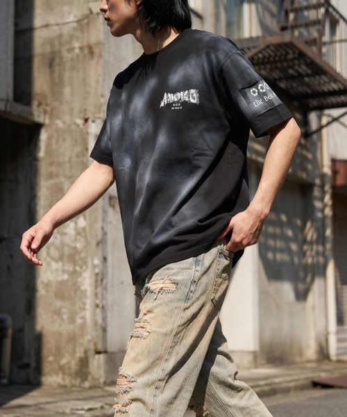 A'gem(エージェム)の「A'GEM/9 × .kom 『A'gem/エージェム』バックサークルメッセージTシャツ(Tシャツ/カットソー・メンズ・グレー/ブラック/ピンク・FREE)」の6枚目の写真