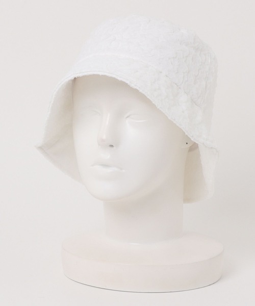 GORGE(ゴージ)の「フクレジャガードバケットハット(ハット・レディース・オフホワイト/ベージュ/ブラック・F)」の12枚目の写真