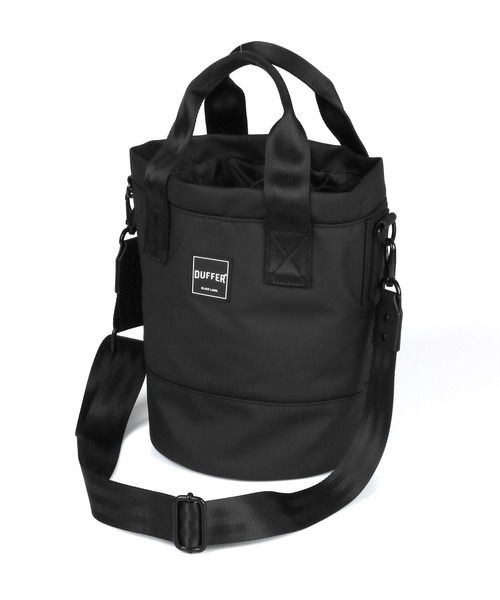 The DUFFER of ST.GEORGE(ザダファーオブセントジョージ)の「〔BLACK LABEL〕2WAY MINI ROUND BAG:2ウェイ仕様 ミニラウンドバッグ(トートバッグ・メンズ・ブラック・F)」の3枚目の写真