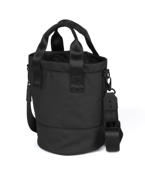 The DUFFER of ST.GEORGE(ザダファーオブセントジョージ)の「〔BLACK LABEL〕2WAY MINI ROUND BAG:2ウェイ仕様 ミニラウンドバッグ(トートバッグ・メンズ・ブラック・F)」の4枚目の写真