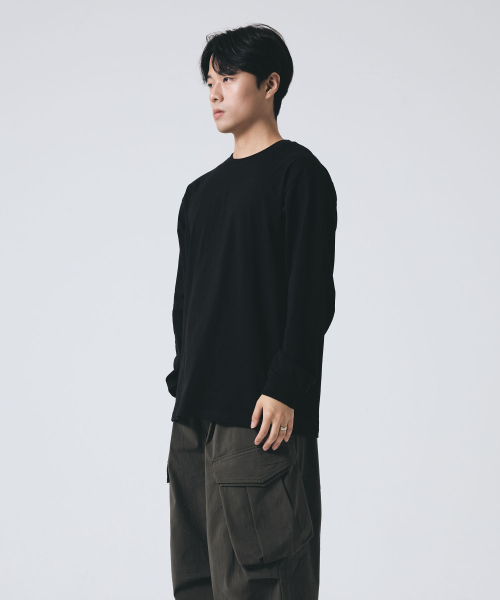 Pendulum（ペンデュラム）の「エッセンシャルヘビコットンリブ長袖Tシャツ LR5TU572_3color（Tシャツ/カットソー・メンズ・ホワイト/ブラック/ヘザーグレー・100/95/105）」の7枚目の写真