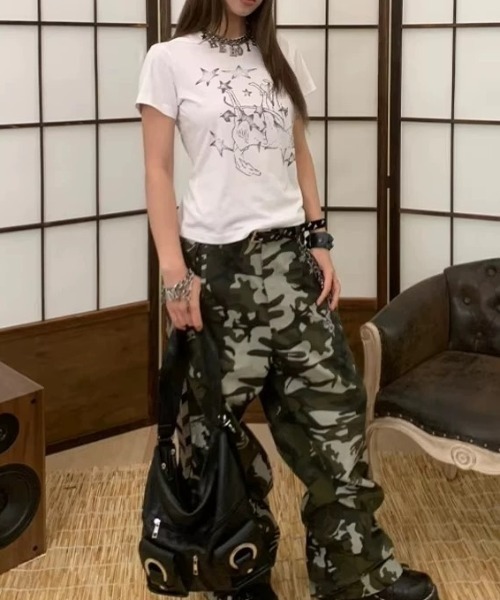 AVYL(アヴィル)の「スターグラフィックコンパクト半袖チビTシャツ(Tシャツ/カットソー・レディース・ホワイト・M)」の8枚目の写真