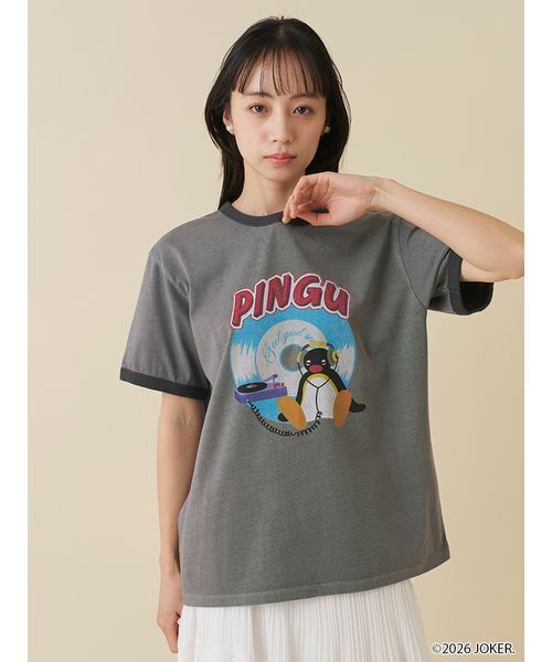 SNIDEL(スナイデル)の「【PINGU(TM)】バリエリンガーTシャツ(Tシャツ/カットソー・レディース・グレー/ライトブルー/ホワイト・0/1)」の3枚目の写真