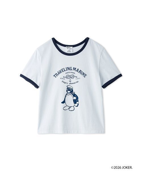 SNIDEL(スナイデル)の「【PINGU(TM)】バリエリンガーTシャツ(Tシャツ/カットソー・レディース・グレー/ライトブルー/ホワイト・0/1)」の2枚目の写真