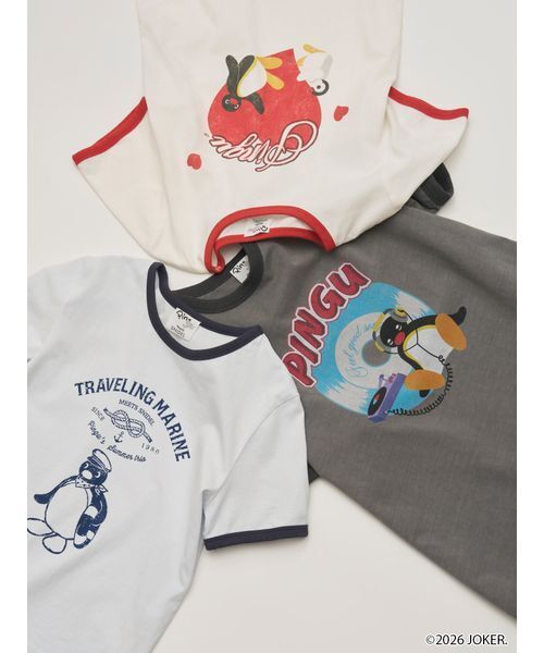 SNIDEL(スナイデル)の「【PINGU(TM)】バリエリンガーTシャツ(Tシャツ/カットソー・レディース・グレー/ライトブルー/ホワイト・0/1)」の19枚目の写真