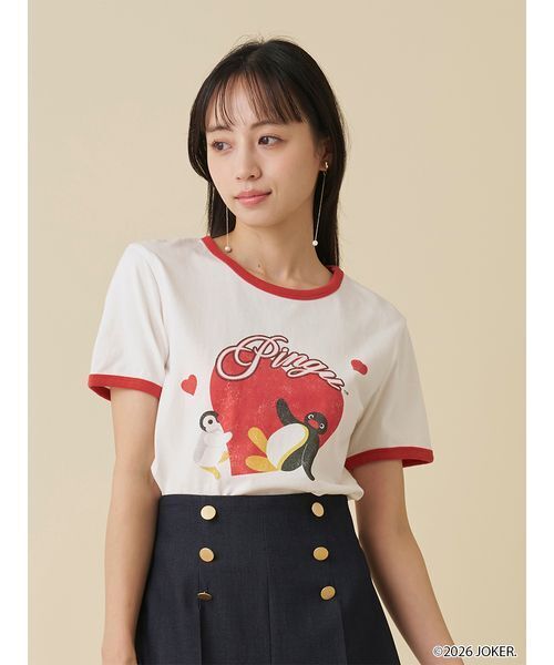 SNIDEL(スナイデル)の「【PINGU(TM)】バリエリンガーTシャツ(Tシャツ/カットソー・レディース・グレー/ライトブルー/ホワイト・0/1)」の18枚目の写真