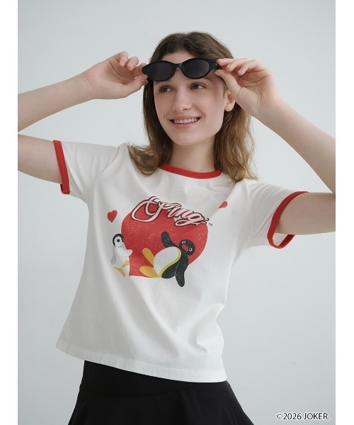 SNIDEL(スナイデル)の「【PINGU(TM)】バリエリンガーTシャツ(Tシャツ/カットソー・レディース・グレー/ライトブルー/ホワイト・0/1)」の1枚目の写真