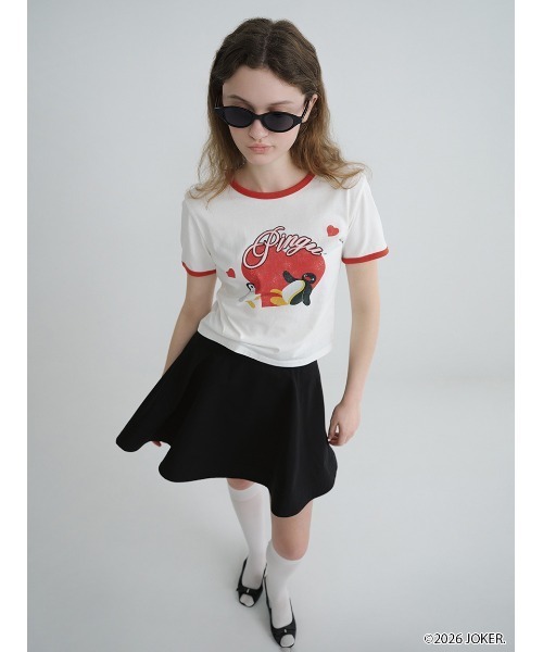 SNIDEL(スナイデル)の「【PINGU(TM)】バリエリンガーTシャツ(Tシャツ/カットソー・レディース・グレー/ライトブルー/ホワイト・0/1)」の21枚目の写真