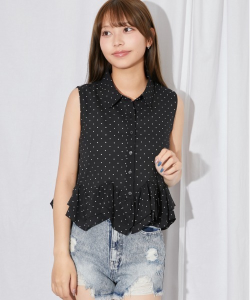 JUSGLITTY（ジャスグリッティー）の「プチブルームキャミ（シャツ