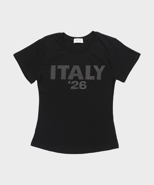 SPINNS（スピンズ）の「半袖カットソー/スタッズロゴ/ITALY/ガールズストリート（Tシャツ/カットソー・レディース・ネイビー/ブラック/オフホワイト・ONESIZE）」の15枚目の写真