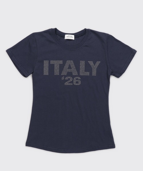 SPINNS（スピンズ）の「半袖カットソー/スタッズロゴ/ITALY/ガールズストリート（Tシャツ/カットソー・レディース・ネイビー/ブラック/オフホワイト・ONESIZE）」の14枚目の写真