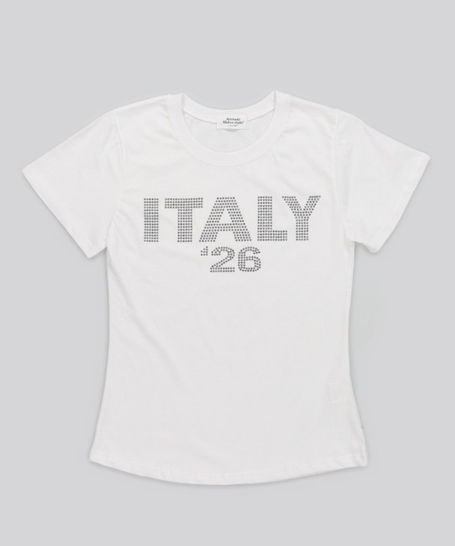 SPINNS（スピンズ）の「半袖カットソー/スタッズロゴ/ITALY/ガールズストリート（Tシャツ/カットソー・レディース・ネイビー/ブラック/オフホワイト・ONESIZE）」の13枚目の写真