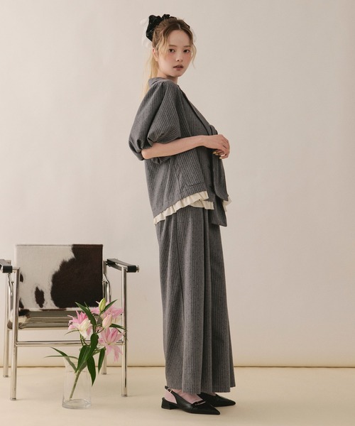 loin nuit（ロワンニュイ）の「frill puff sleeve jacket / フリル