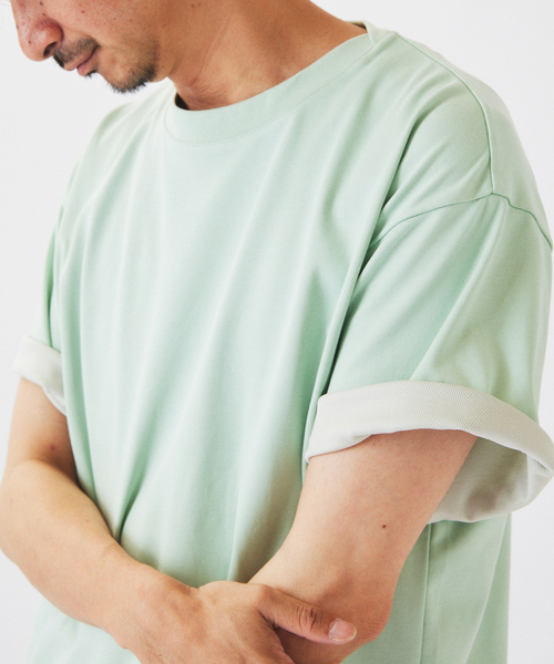 JOURNAL STANDARD relume(ジャーナルスタンダード レリューム)の「【接触冷感】ダブルフェイス バックメッシュ Tシャツ(Tシャツ/カットソー・メンズ・ライトグリーン/グレー/ブラウン/ネイビー・LARGE/MEDIUM)」の22枚目の写真