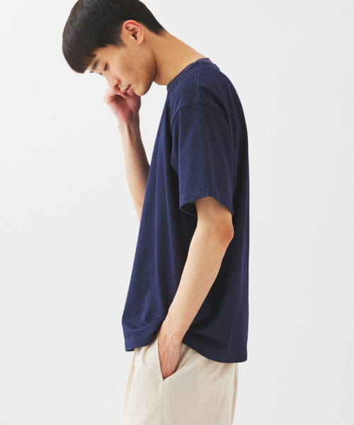 JOURNAL STANDARD relume(ジャーナルスタンダード レリューム)の「【接触冷感】ダブルフェイス バックメッシュ Tシャツ(Tシャツ/カットソー・メンズ・ライトグリーン/グレー/ブラウン/ネイビー・LARGE/MEDIUM)」の19枚目の写真