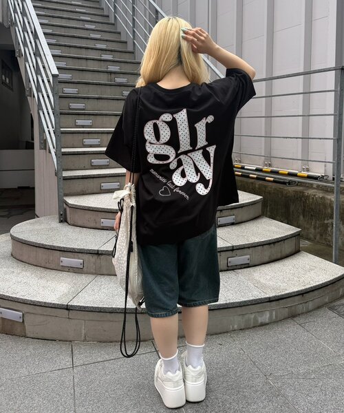 continuer de NICE CLAUP(コンティニューデナイスクラップ)の「ドットロゴBigT(Tシャツ/カットソー・レディース・ブラック/ピンク/オフホワイト・FREE)」の12枚目の写真