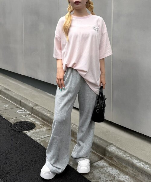 continuer de NICE CLAUP(コンティニューデナイスクラップ)の「ドットロゴBigT(Tシャツ/カットソー・レディース・ブラック/ピンク/オフホワイト・FREE)」の17枚目の写真