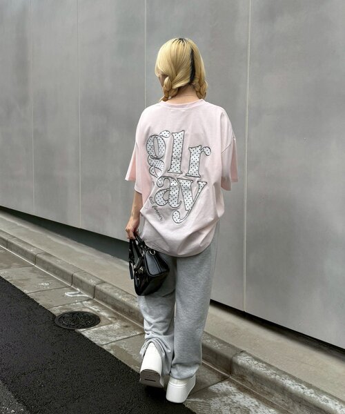 continuer de NICE CLAUP(コンティニューデナイスクラップ)の「ドットロゴBigT(Tシャツ/カットソー・レディース・ブラック/ピンク/オフホワイト・FREE)」の18枚目の写真