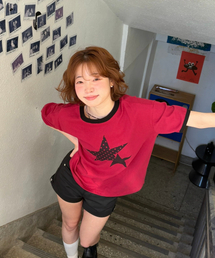 Two Star Ringer T-shirts RED