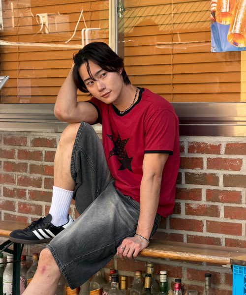 AMOU(アモウ)の「Two Star Ringer T-shirts RED(Tシャツ/カットソー・レディース・その他・W/3/2)」の5枚目の写真